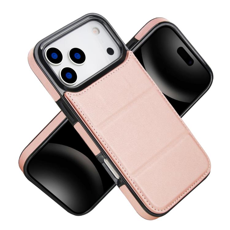 For iPhone 17 Pro Max Tri-fold Holder Leather Phone Case with Card Slot