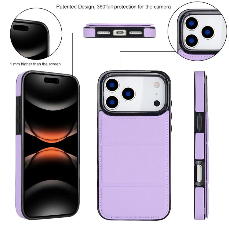 For iPhone 17 Pro Tri-fold Holder Leather Phone Case with Card Slot