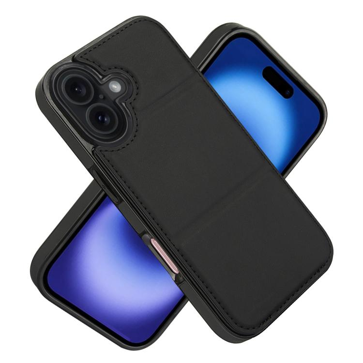 For iPhone 17 Tri-fold Holder Leather Phone Case with Card Slot