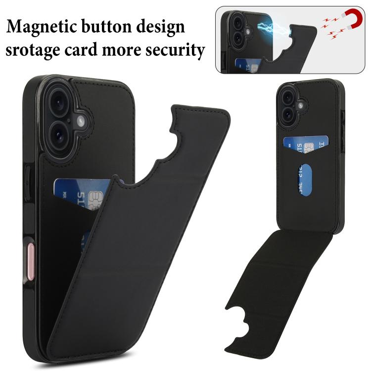 For iPhone 17 Tri-fold Holder Leather Phone Case with Card Slot