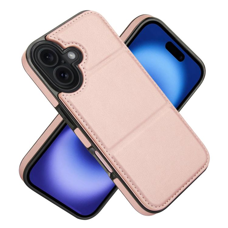 For iPhone 17 Tri-fold Holder Leather Phone Case with Card Slot