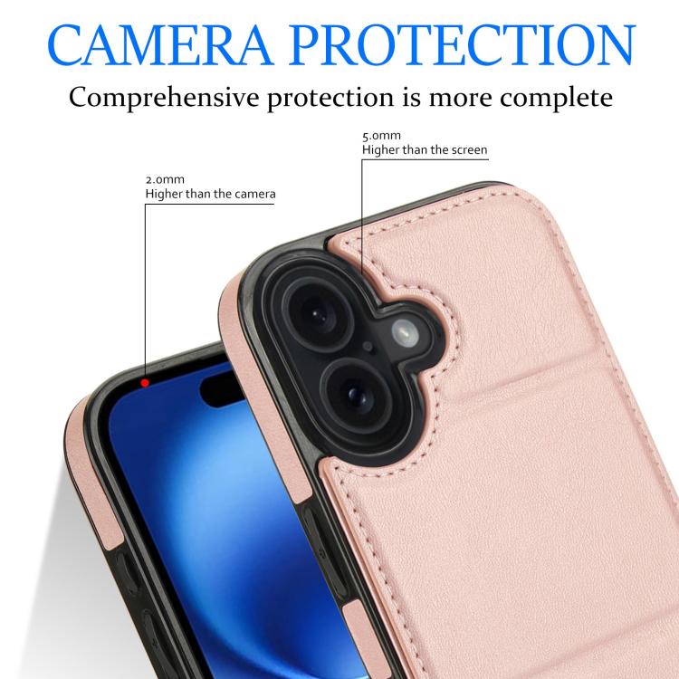 For iPhone 17 Tri-fold Holder Leather Phone Case with Card Slot