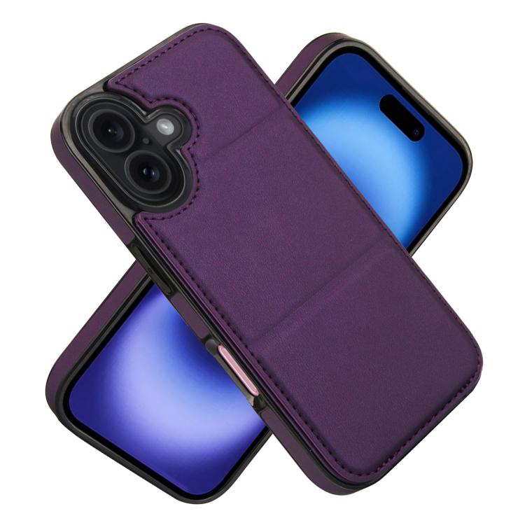 For iPhone 17 Tri-fold Holder Leather Phone Case with Card Slot