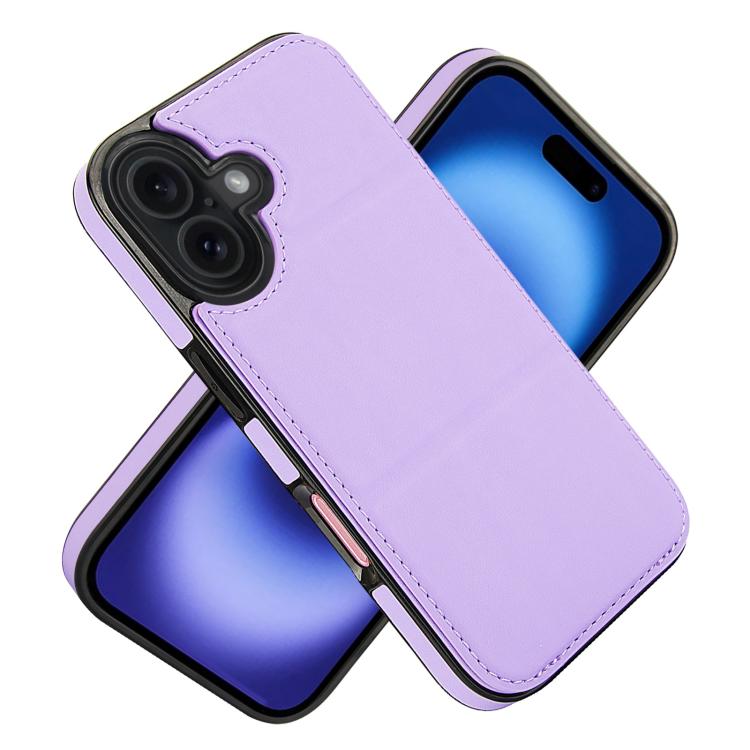 For iPhone 17 Tri-fold Holder Leather Phone Case with Card Slot