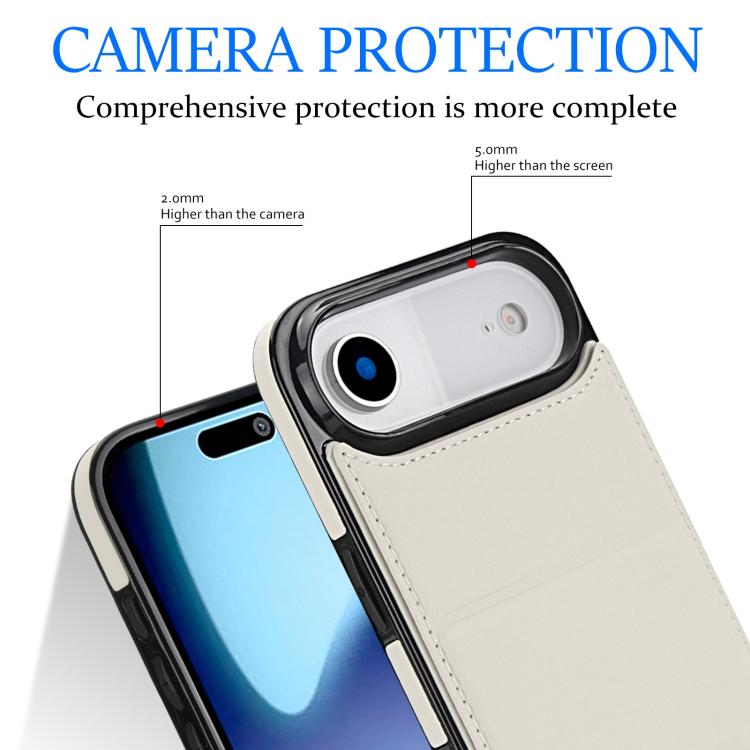 For iPhone Air Tri-fold Holder Leather Phone Case with Card Slot