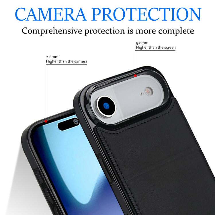 For iPhone Air Tri-fold Holder Leather Phone Case with Card Slot