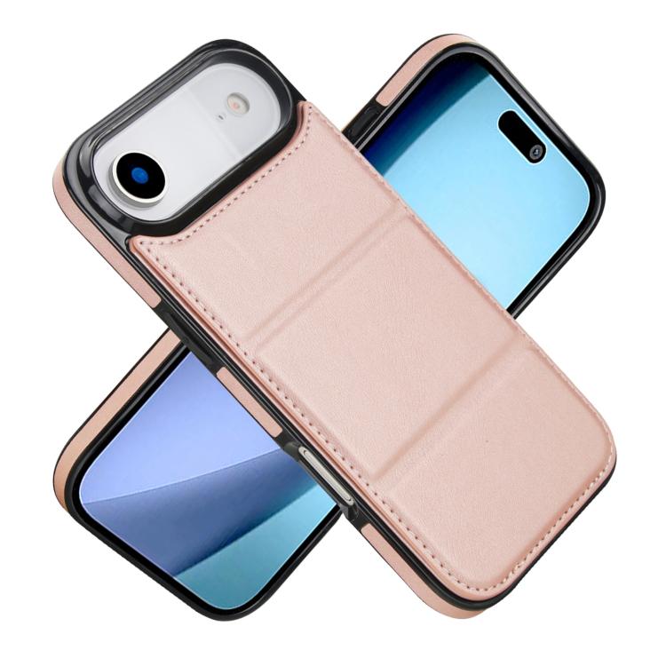 For iPhone Air Tri-fold Holder Leather Phone Case with Card Slot