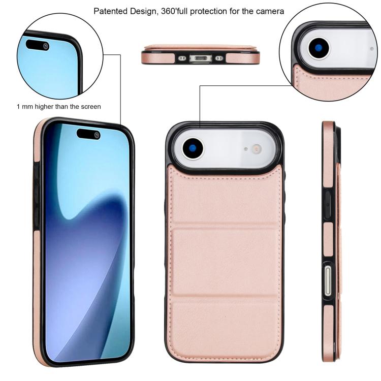For iPhone Air Tri-fold Holder Leather Phone Case with Card Slot