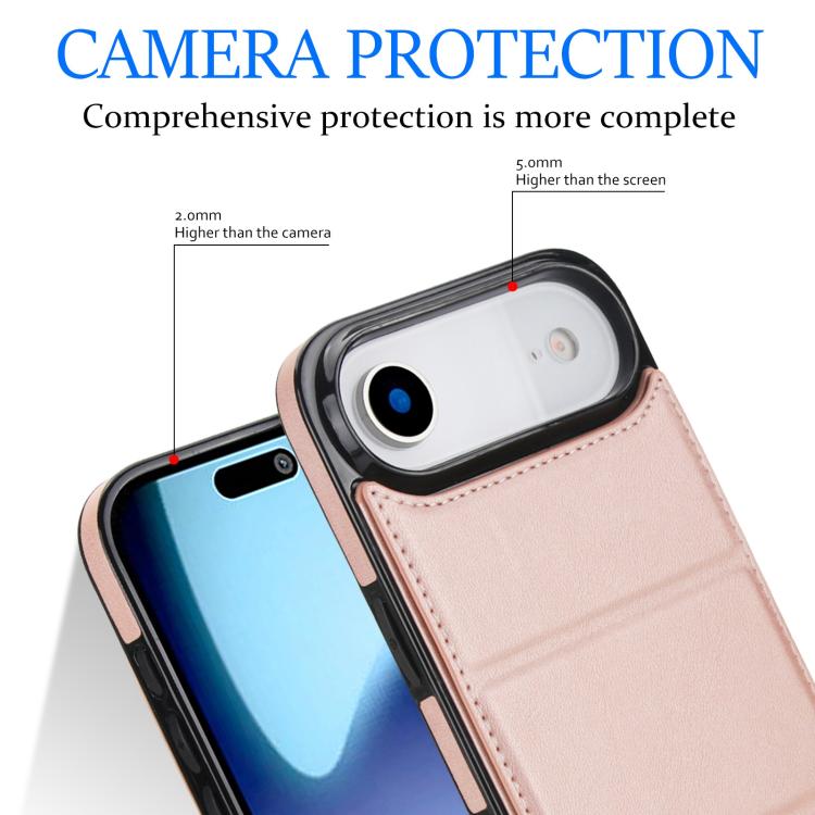 For iPhone Air Tri-fold Holder Leather Phone Case with Card Slot