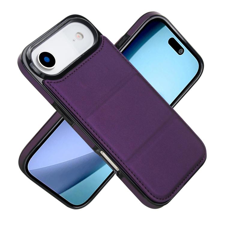 For iPhone Air Tri-fold Holder Leather Phone Case with Card Slot