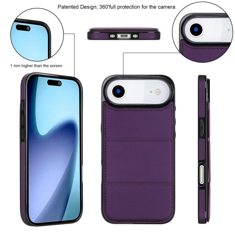 For iPhone Air Tri-fold Holder Leather Phone Case with Card Slot