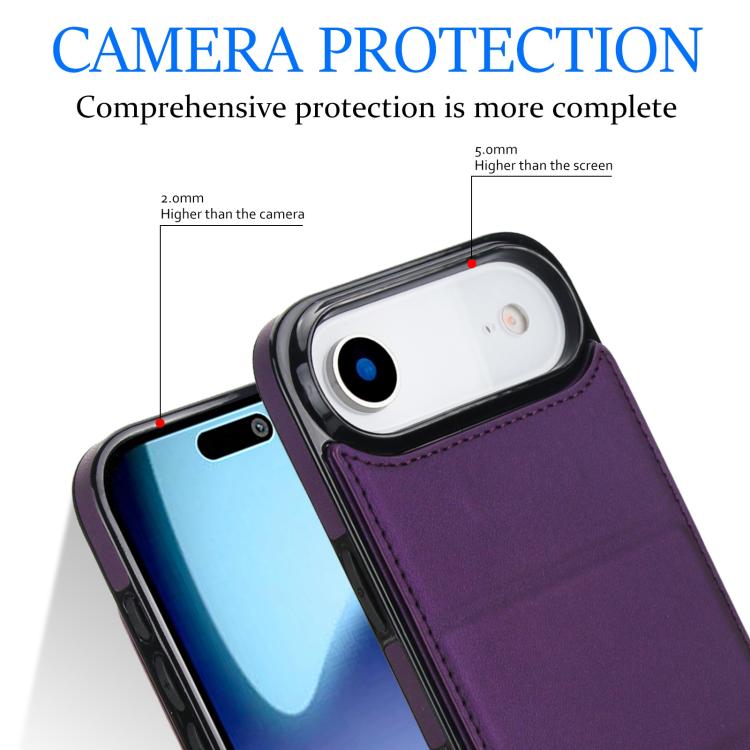For iPhone Air Tri-fold Holder Leather Phone Case with Card Slot