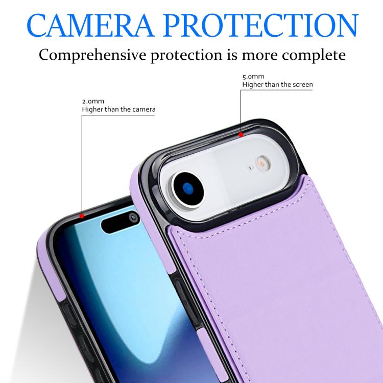 For iPhone Air Tri-fold Holder Leather Phone Case with Card Slot