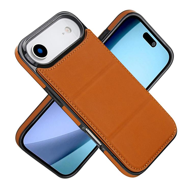 For iPhone Air Tri-fold Holder Leather Phone Case with Card Slot