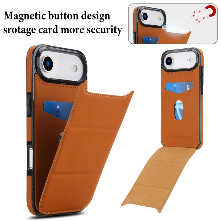For iPhone Air Tri-fold Holder Leather Phone Case with Card Slot