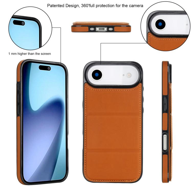 For iPhone Air Tri-fold Holder Leather Phone Case with Card Slot