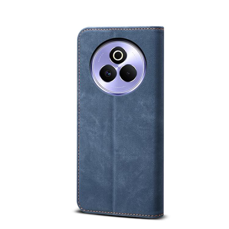 For Realme P3 Pro Denim Texture Casual Style Horizontal Flip Leather Case