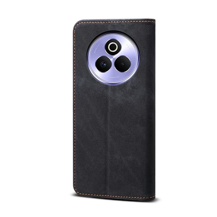 For Realme P3 Pro Denim Texture Casual Style Horizontal Flip Leather Case