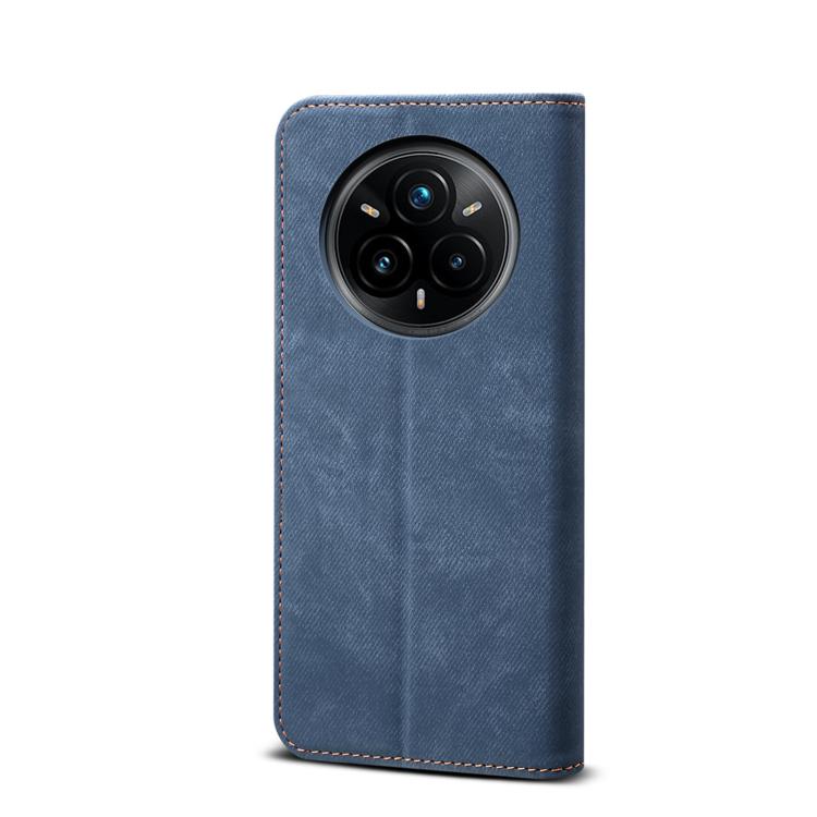 For Realme 14 Pro+ Global Denim Texture Casual Style Horizontal Flip Leather Case