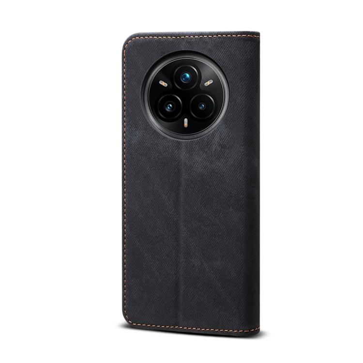 For Realme 14 Pro+ Global Denim Texture Casual Style Horizontal Flip Leather Case