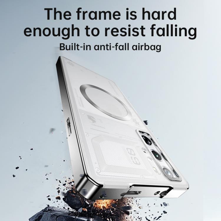 For ZTE nubia RedMagic 9 Pro / 9 Pro+ Alloy Frame Frosted Magnetic Single-sided Phone Case