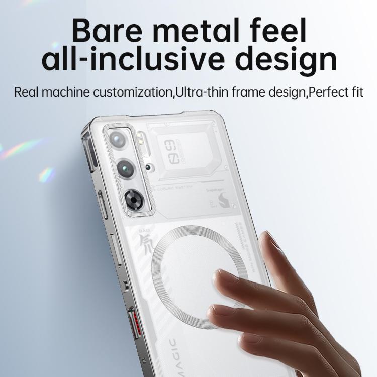For ZTE nubia RedMagic 9 Pro / 9 Pro+ Alloy Frame Frosted Magnetic Single-sided Phone Case