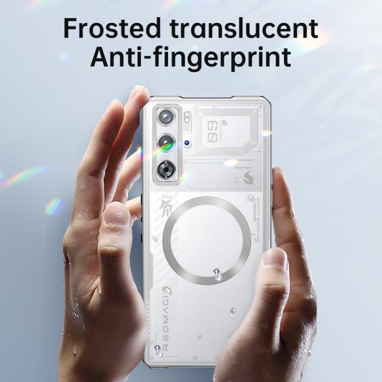For ZTE nubia RedMagic 10 Pro / 10 Pro+ Alloy Frame Frosted Magnetic Single-sided Phone Case