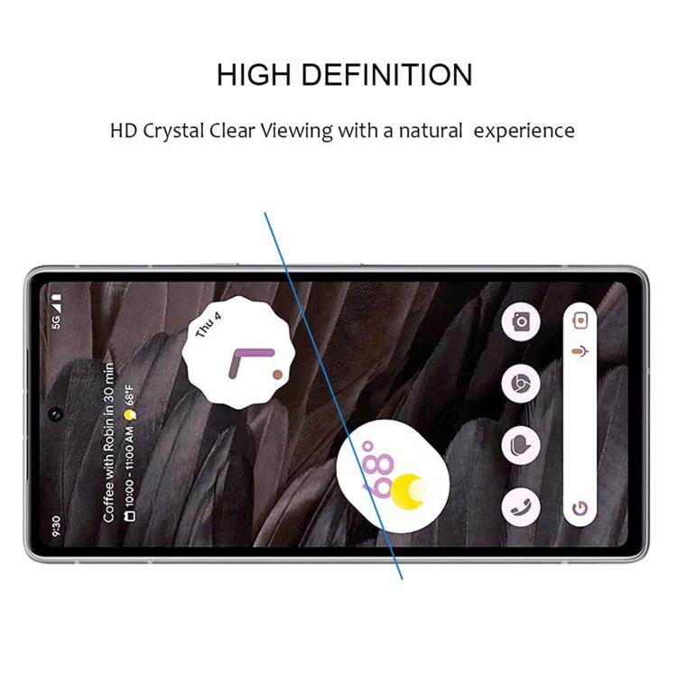 For Google Pixel 7a 25pcs Silk Printing High Aluminum Full Screen Tempered Glass Film