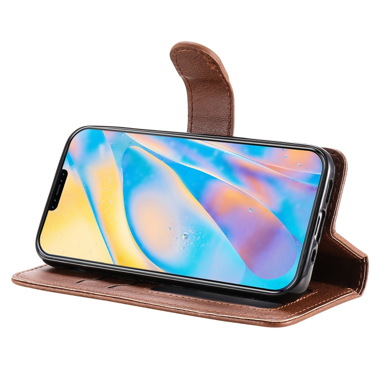 For iPhone 12 mini 2 in 1 Solid Color Detachable PU Leather Case with Card Slots & Magnetic Holder & Photo Frame & Wallet & Strap