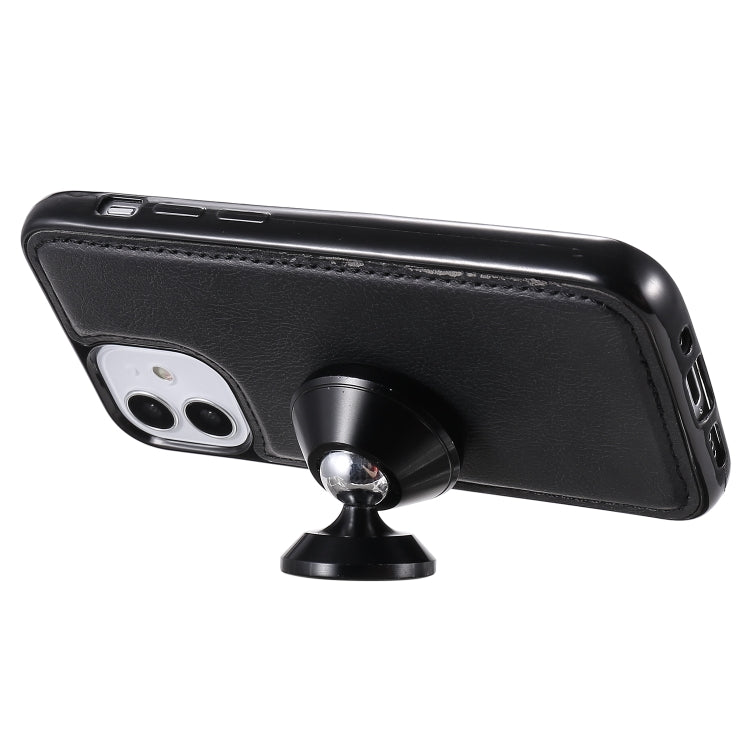 For iPhone 12 mini 2 in 1 Solid Color Detachable PU Leather Case with Card Slots & Magnetic Holder & Photo Frame & Wallet & Strap