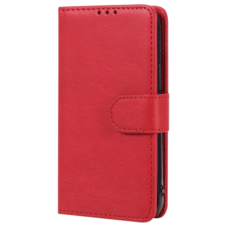 For iPhone 12 mini 2 in 1 Solid Color Detachable PU Leather Case with Card Slots & Magnetic Holder & Photo Frame & Wallet & Strap
