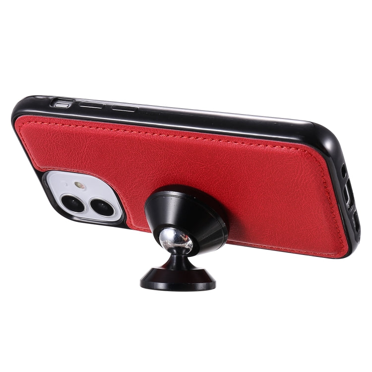 For iPhone 12 mini 2 in 1 Solid Color Detachable PU Leather Case with Card Slots & Magnetic Holder & Photo Frame & Wallet & Strap