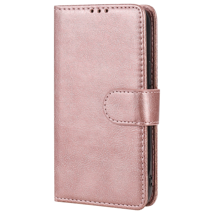For iPhone 12 mini 2 in 1 Solid Color Detachable PU Leather Case with Card Slots & Magnetic Holder & Photo Frame & Wallet & Strap