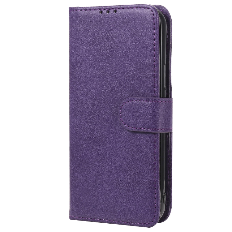 For iPhone 12 / 12 Pro 2 in 1 Solid Color Detachable PU Leather Case with Card Slots & Magnetic Holder & Photo Frame & Wallet & Strap