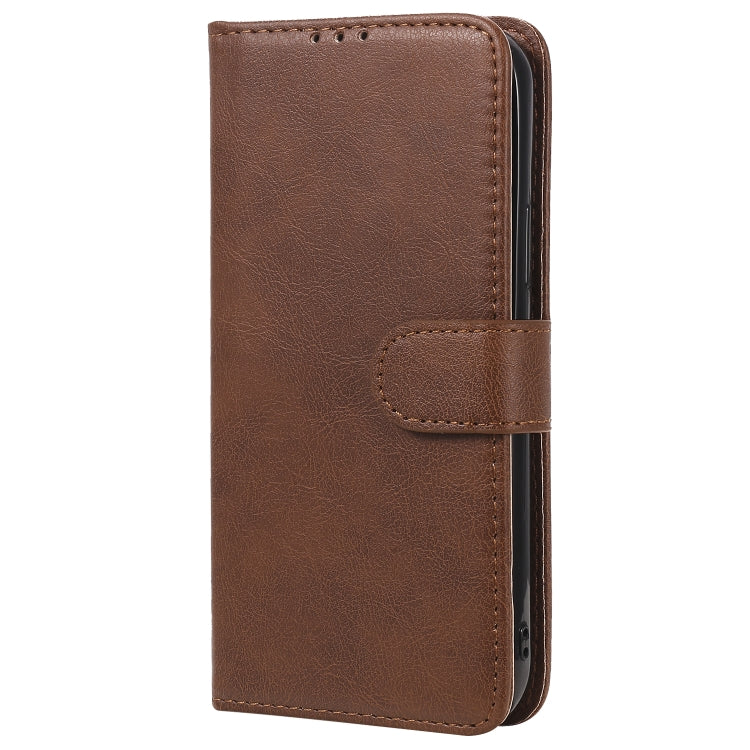 For iPhone 12 / 12 Pro 2 in 1 Solid Color Detachable PU Leather Case with Card Slots & Magnetic Holder & Photo Frame & Wallet & Strap