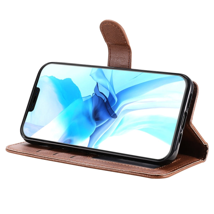 For iPhone 12 / 12 Pro 2 in 1 Solid Color Detachable PU Leather Case with Card Slots & Magnetic Holder & Photo Frame & Wallet & Strap