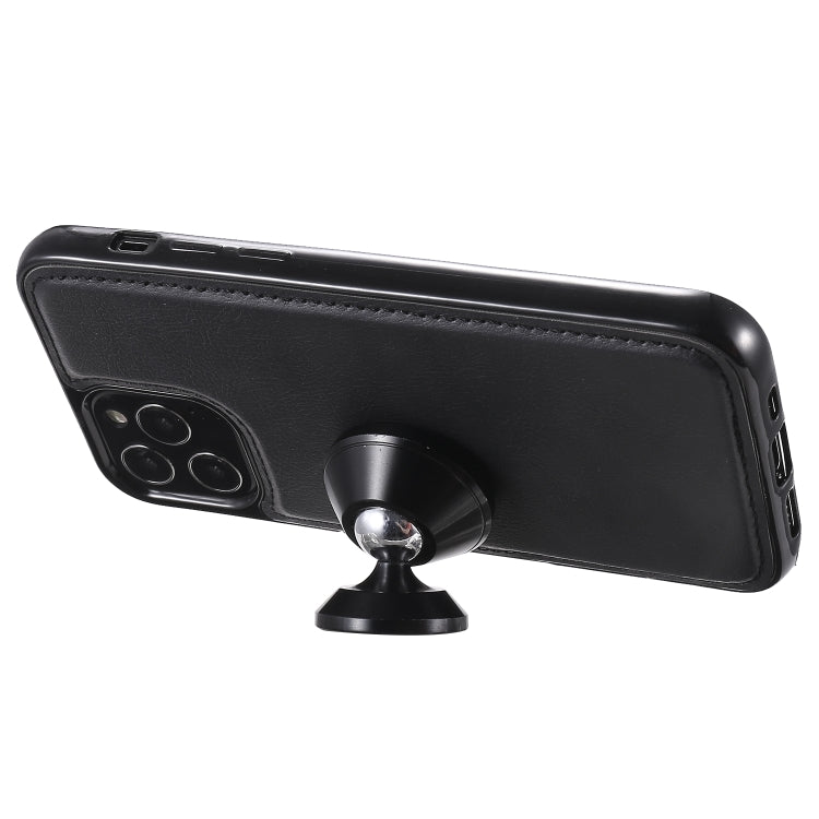 For iPhone 12 / 12 Pro 2 in 1 Solid Color Detachable PU Leather Case with Card Slots & Magnetic Holder & Photo Frame & Wallet & Strap