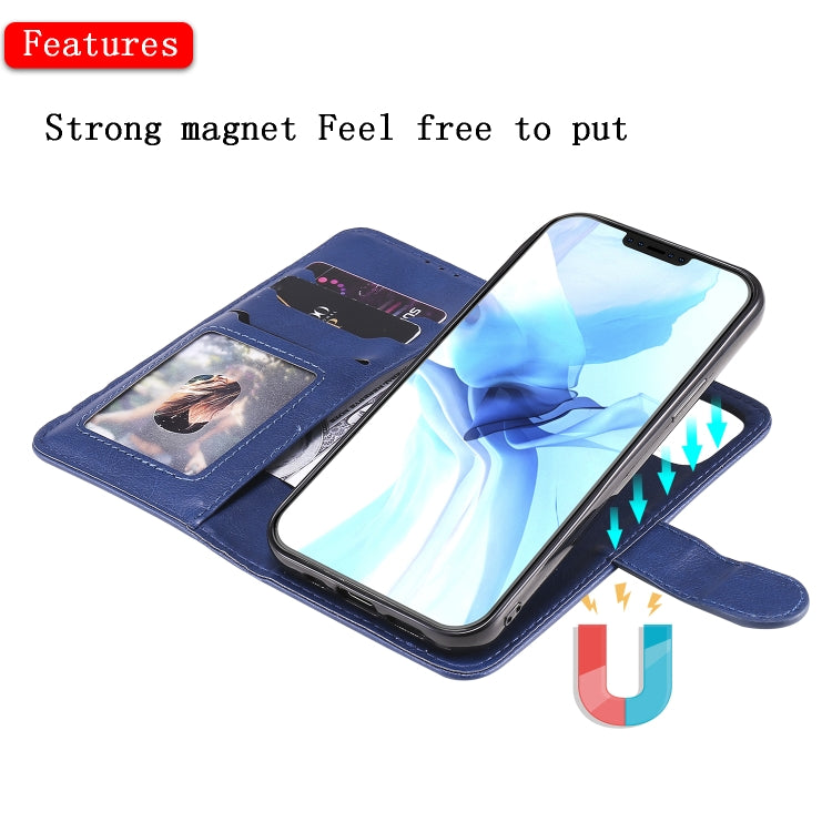 For iPhone 12 / 12 Pro 2 in 1 Solid Color Detachable PU Leather Case with Card Slots & Magnetic Holder & Photo Frame & Wallet & Strap
