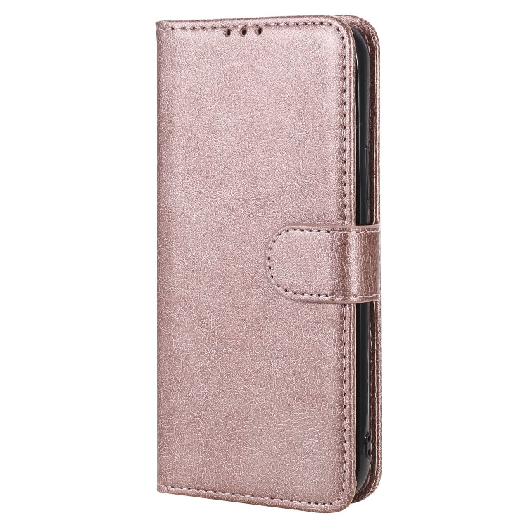 For iPhone 12 / 12 Pro 2 in 1 Solid Color Detachable PU Leather Case with Card Slots & Magnetic Holder & Photo Frame & Wallet & Strap