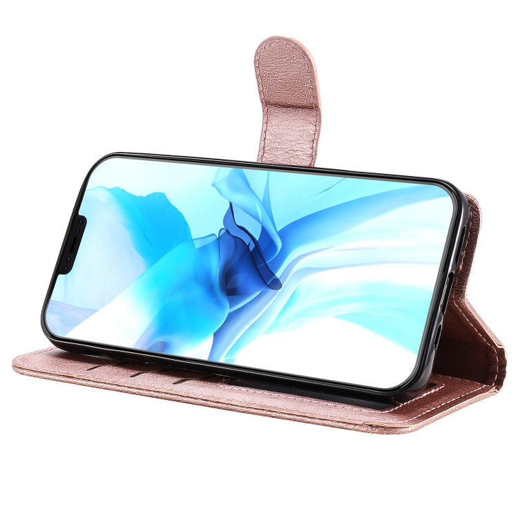 For iPhone 12 / 12 Pro 2 in 1 Solid Color Detachable PU Leather Case with Card Slots & Magnetic Holder & Photo Frame & Wallet & Strap