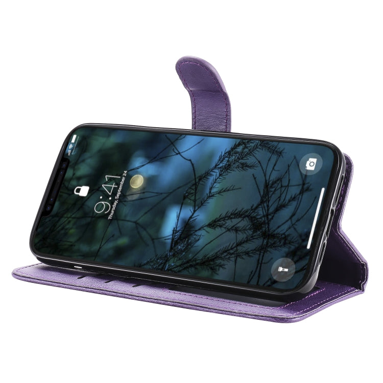 For iPhone 12 Pro Max 2 in 1 Solid Color Detachable PU Leather Case with Card Slots & Magnetic Holder & Photo Frame & Wallet & Strap