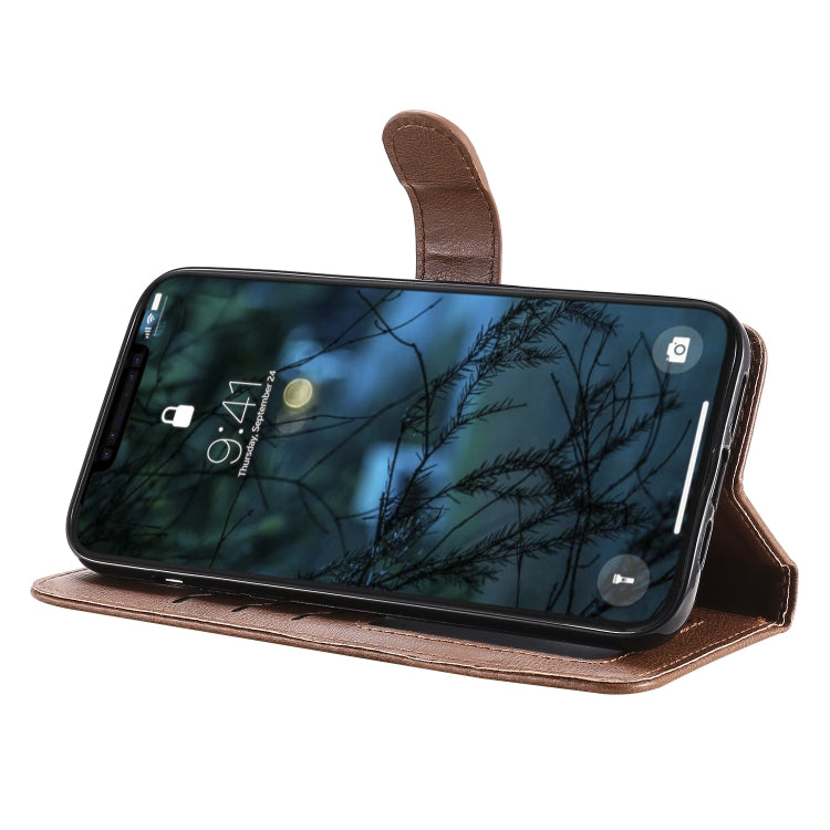 For iPhone 12 Pro Max 2 in 1 Solid Color Detachable PU Leather Case with Card Slots & Magnetic Holder & Photo Frame & Wallet & Strap