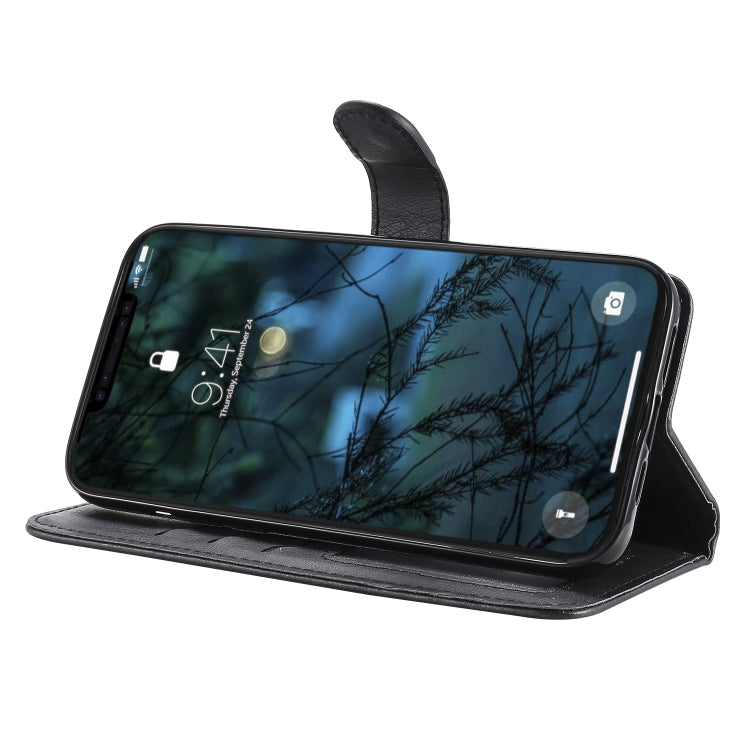 For iPhone 12 Pro Max 2 in 1 Solid Color Detachable PU Leather Case with Card Slots & Magnetic Holder & Photo Frame & Wallet & Strap