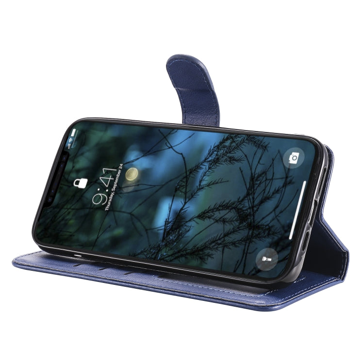 For iPhone 12 Pro Max 2 in 1 Solid Color Detachable PU Leather Case with Card Slots & Magnetic Holder & Photo Frame & Wallet & Strap