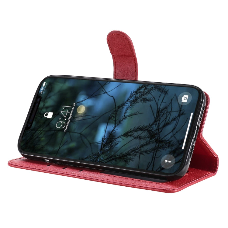 For iPhone 12 Pro Max 2 in 1 Solid Color Detachable PU Leather Case with Card Slots & Magnetic Holder & Photo Frame & Wallet & Strap