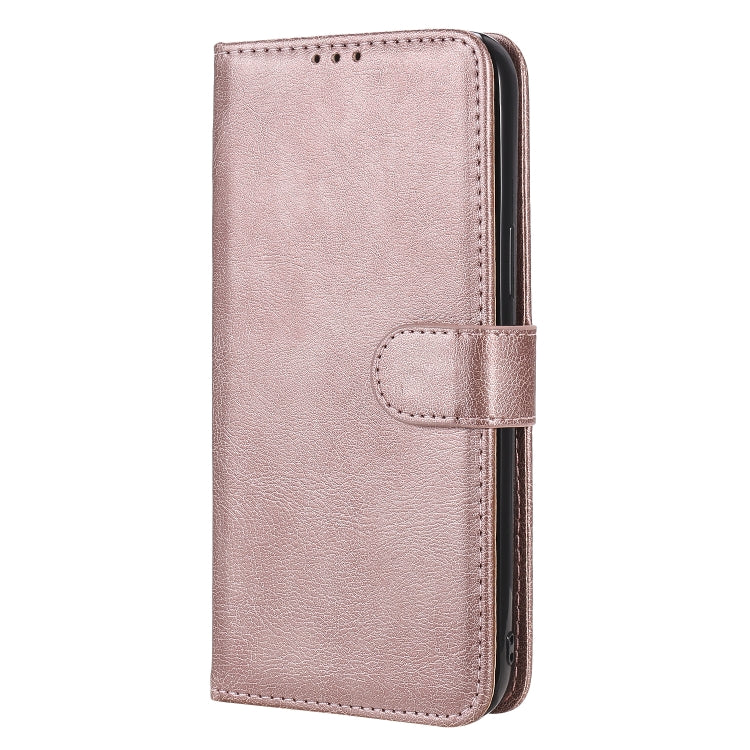 For iPhone 12 Pro Max 2 in 1 Solid Color Detachable PU Leather Case with Card Slots & Magnetic Holder & Photo Frame & Wallet & Strap