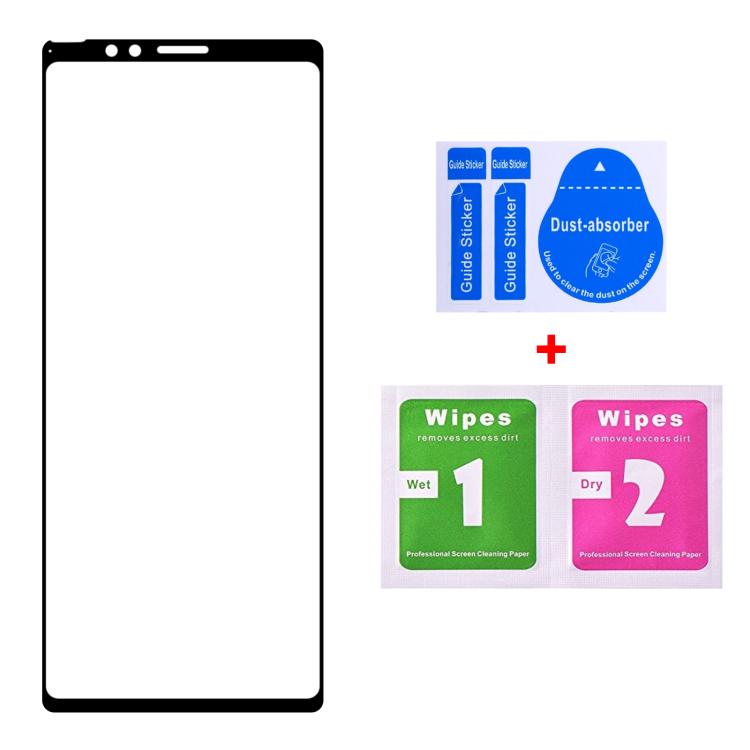 For Sony Xperia 1 Silk Printing High Aluminum Full Screen Tempered Glass Film