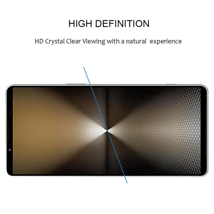 For Sony Xperia 1 IV Silk Printing High Aluminum Full Screen Tempered Glass Film