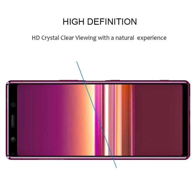 For Sony Xperia 5 Silk Printing High Aluminum Full Screen Tempered Glass Film