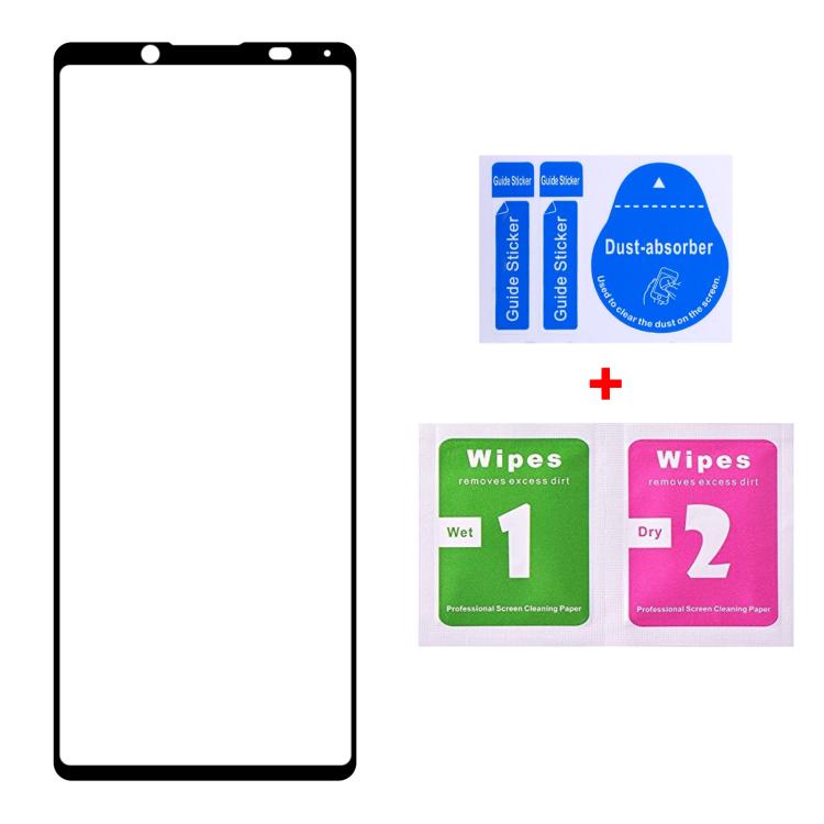 For Sony Xperia 5 II Silk Printing High Aluminum Full Screen Tempered Glass Film